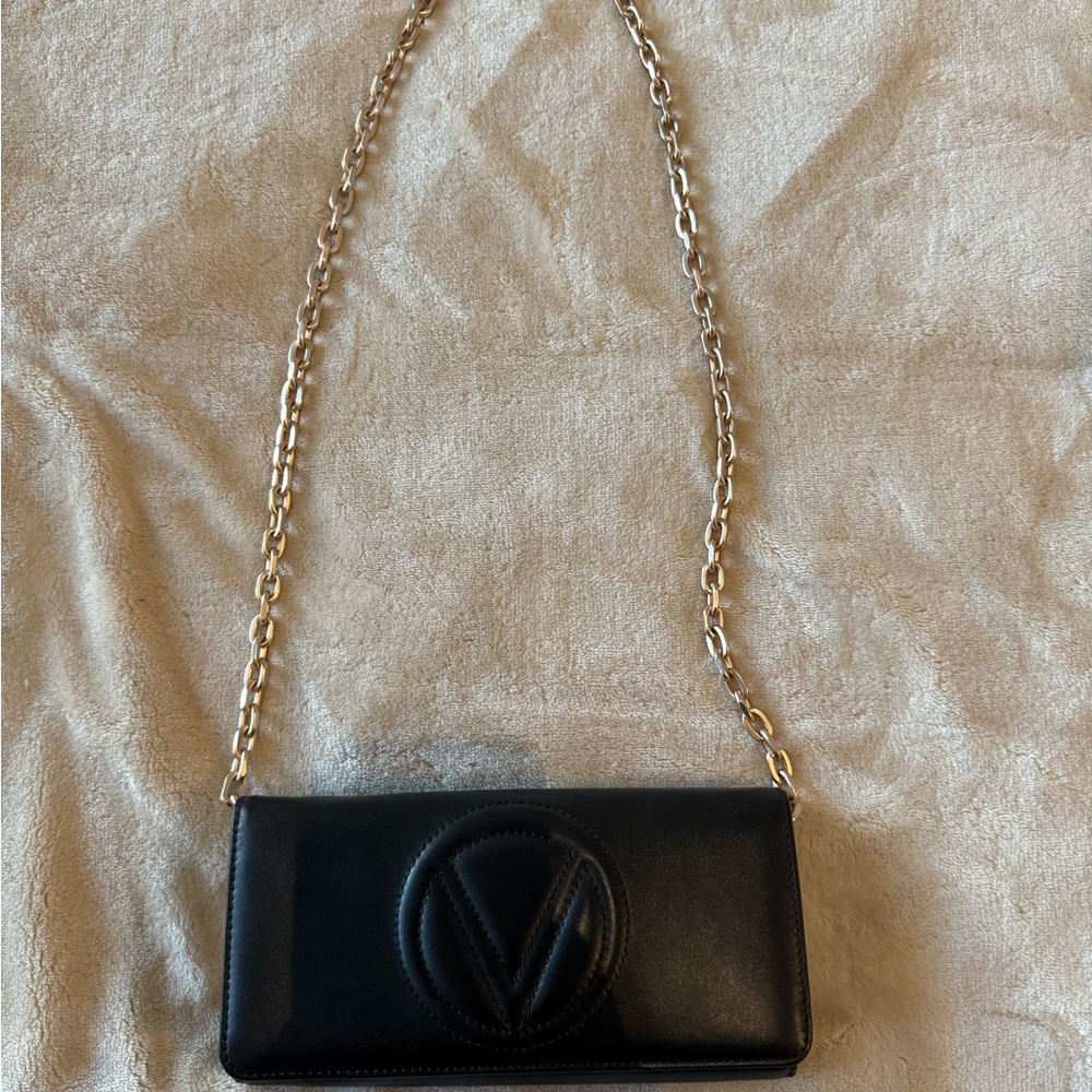 Valentino Black, Chain Clutch Bag